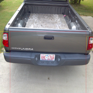 Back of pickup - plate search ROI