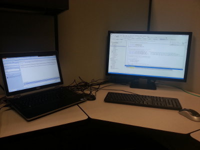 My new monitor at Bioptigen 2nd pass