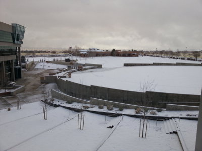 Snowy day at the Prescott Valley Library