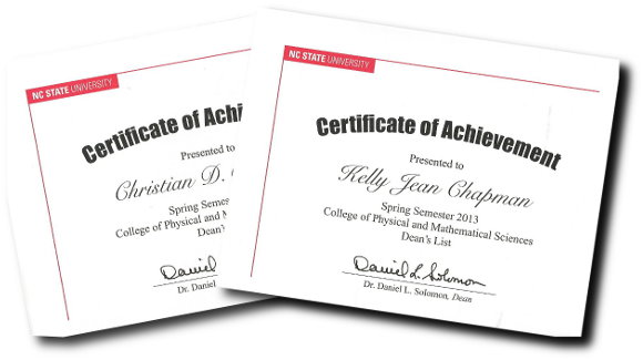 Kelly and Christian both make the Dean's list last fall semester