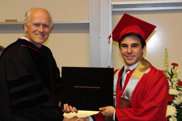 Christian receives his diploma from NCSU 2014