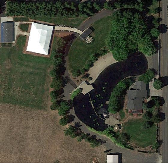 Grandpa Milo's pond from Google maps