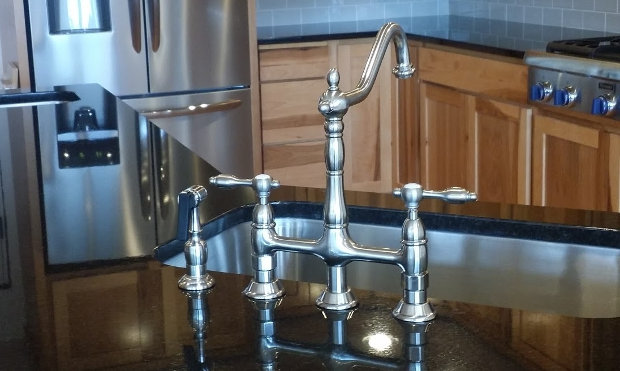 Main faucet, but no water yet