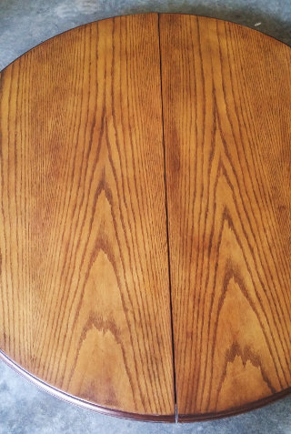 Second time refinish of the dining room table